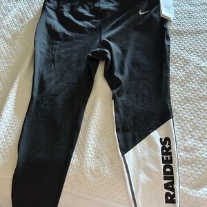 Nike Women’s Black and White Raiders Leggings